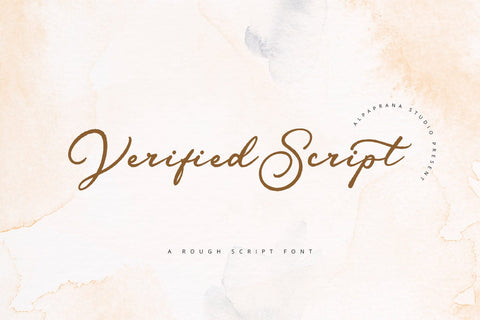 Verified Script - Rough Script Font Font Alpaprana Studio 
