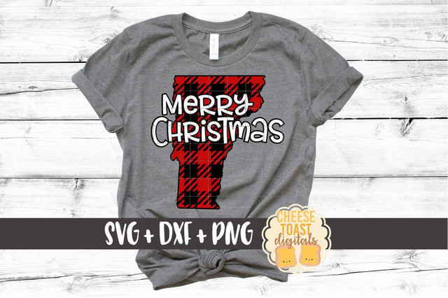Vermont - Buffalo Plaid State - SVG PNG DXF Cut Files SVG Cheese Toast Digitals 