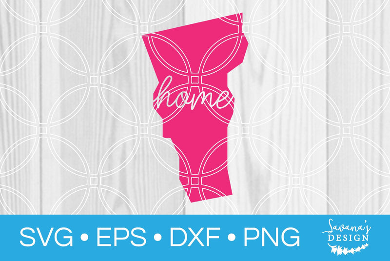 Vermont State with Home SVG SavanasDesign 