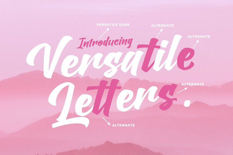 Versatility Lettering Versatile Letters / Duo Fonts - So Fontsy