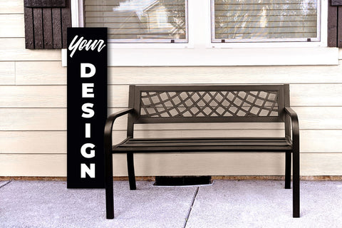Vertical and Horizontal Porch Sign Layered PSD Mockup with Bench Mock Up Photo Risa Rocks It 