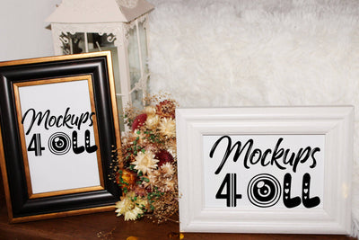 Vertical Black and White Frames Mockup, Frames Mockups,Wood Sign Mockups,Board, Flat Lays Image, Digital , Graphic Mock Ups, JPEG image Mock Up Photo ArtStudio 
