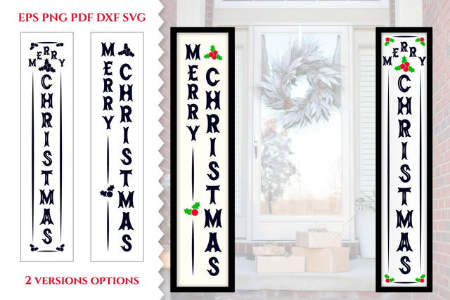 Vertical porch christmas sign. Cut files. SVG. SVG Angelina Semenova 