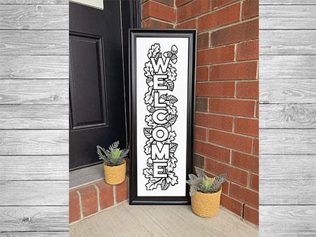 Vertical Porch Sign SVG, Fall SVG, Welcome SVG Oak Design. SVG Elinorka 