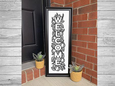 Vertical Porch Sign SVG, Fall SVG, Welcome SVG. SVG Elinorka 