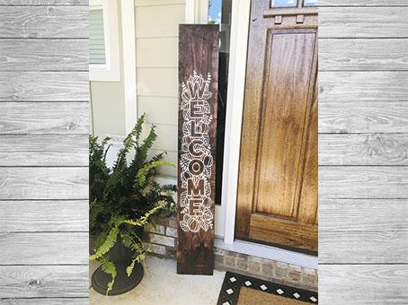 Vertical Porch Sign SVG, Fall SVG, Welcome SVG. SVG Elinorka 