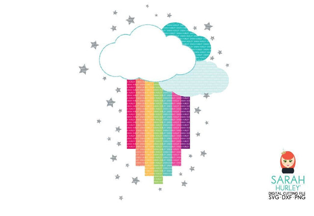 Vertical Rainbow SVG Sarah Hurley 
