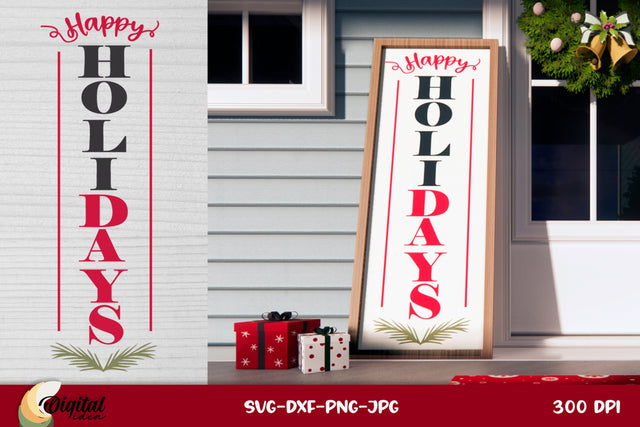 Vertical Signs SVG. Christmas Vertical Door Sign SVG. 3D Door Sign. SVG Evgenyia Guschina 