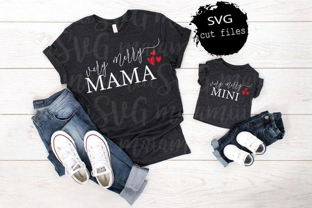 Very Merry Mam SVG, Very Merry Mini SVG, Christmas Shirts, Mommy And Me Shirts, Funny Christmas SVG SVG MaiamiiiSVG 