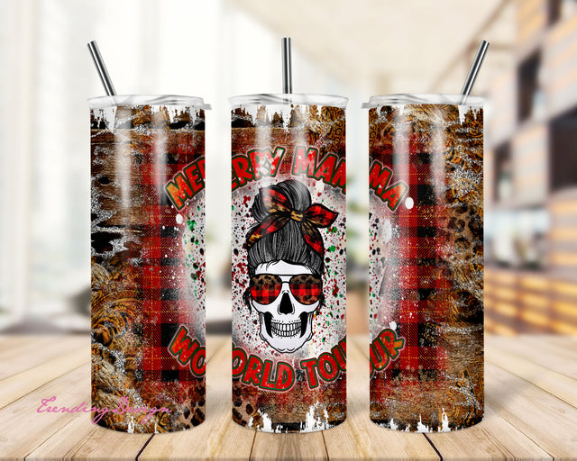 Very Merry Mama 20 oz Skinny Tumbler Sublimation Design PNG, DIGITAL, Christmas Tumbler, Mom Vibes, Christmas Cup Design Sublimation TrendingDesign 