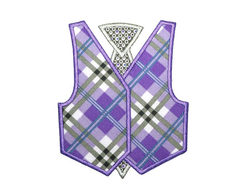Vest and Tie with or without Pocket Square Applique Embroidery Embroidery/Applique Designed by Geeks 