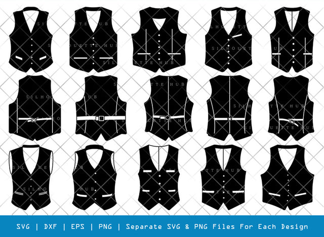 Vest Suit Svg, Suit Silhouette, Formal Vest Suit Svg, Suit Svg, Business Suit Svg, Vest Suit Bundle SVG ETC Craft 