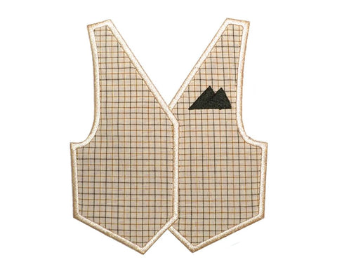 Vest with or without Pocket Square Applique Embroidery Embroidery/Applique Designed by Geeks 
