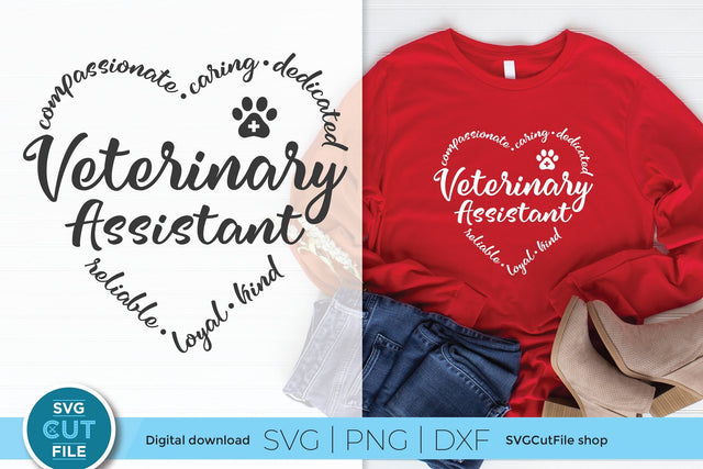 Vet assistant svg, veterinary assistant svg, veterinary assistant svg, svg dxf png, paw prints, small animal vet tech, dog or cat svg file SVG SVG Cut File 