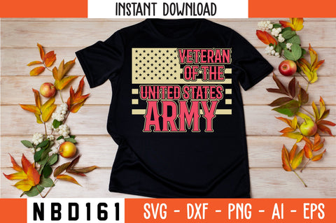 veteran of the united states army T-Shirt Design SVG Nbd161 
