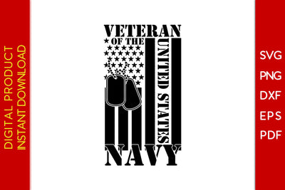Veteran Of The United States Flag Navy SVG PNG PDF Cut File SVG Creativedesigntee 