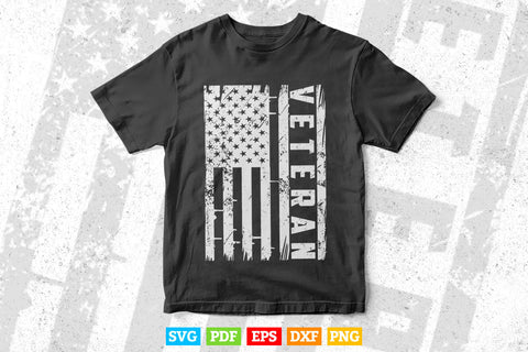 Veteran Patriotic U.S Army American Flag 4th Of July Svg Tshirt Design. SVG DesignDestine 