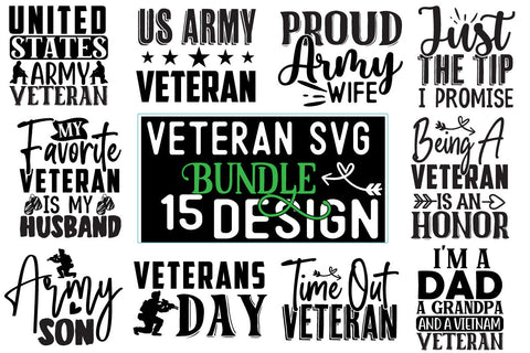 Veteran SVG Design Bundle SVG CraftingStudio 