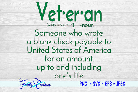 Veteran SVG Family Creations 