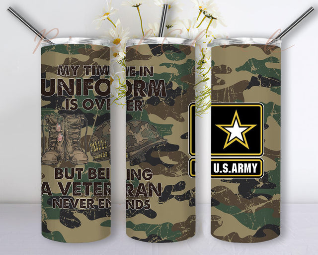 Veteran Tumbler Always Be A Veteran Sublimation Designs Downloads, Skinny Tumbler 20oz Design Download PNG Sublimation PixelChick 