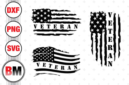 Veteran US Flag SVG, PNG, DXF Files SVG BMDesign 