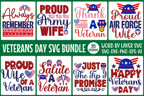 Veterans Day Bundle, Veterans Day Quote Design, USA Patriotic Cut File, Memorial Day SVG Bundle SVG Rafiqul20606 