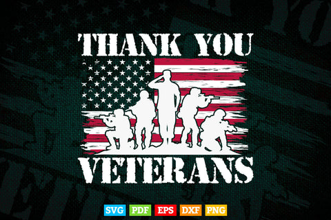 Veterans Day Shirt Gifts Thank You Veterans Proud 4th of July Svg Cricut Files. SVG DesignDestine 