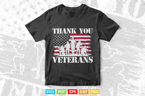 Veterans Day Shirt Gifts Thank You Veterans Proud 4th of July Svg Cricut Files. SVG DesignDestine 