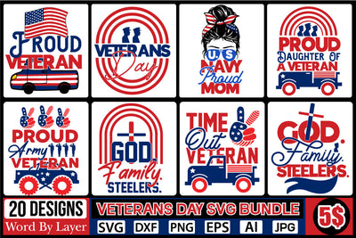 Veterans Day Svg Bundle SVG DesignPlante 503 