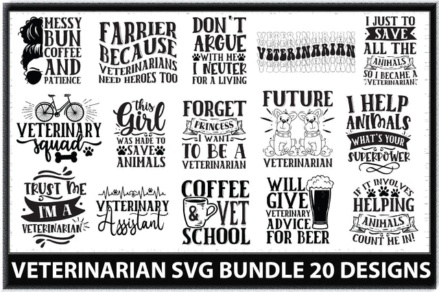 Veterinarian Svg Bundle 20 Designs SVG Creativeart88 