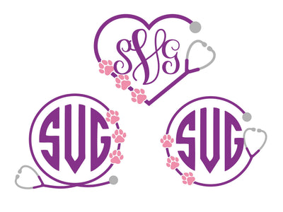 Veterinary Monograms SVG | VIP Extended Use License SVG So Fontsy VIP Design Shop