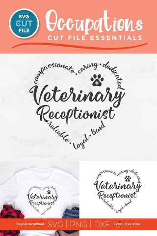 Veterinary Receptionist svg, Vet receptionist svg, Veterinary Front Desk svg, vet secretary, vet front office svg, veterinary svg SVG SVG Cut File 