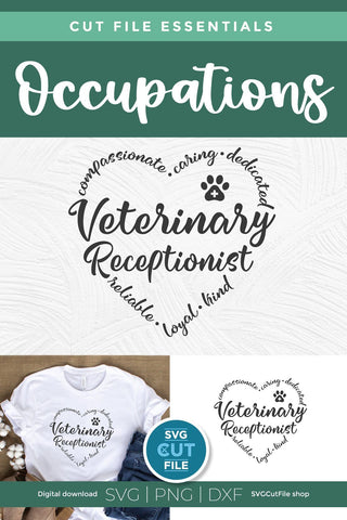 Veterinary Receptionist svg, Vet receptionist svg, Veterinary Front Desk svg, vet secretary, vet front office svg, veterinary svg SVG SVG Cut File 