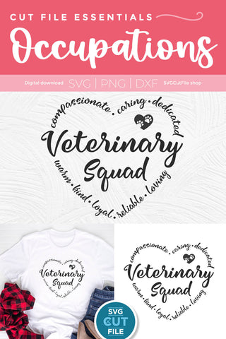 Veterinary squad svg for Cricut or Silhouette SVG SVG Cut File 