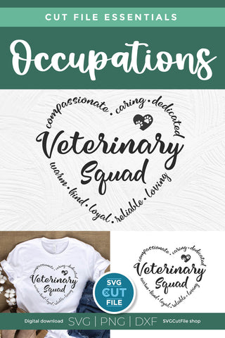 Veterinary squad svg for Cricut or Silhouette SVG SVG Cut File 