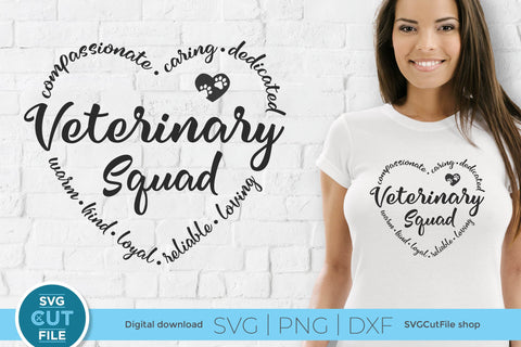 Veterinary squad svg for Cricut or Silhouette SVG SVG Cut File 