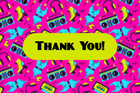 Vibrant 80s Seamless Pattern Digital Pattern Rin Green 