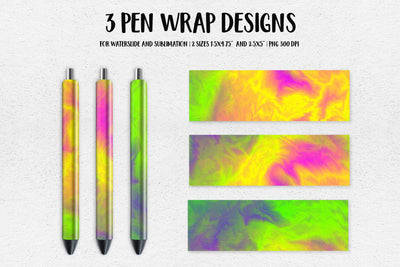 Vibrant Abstract Pen Wrap Sublimation or Waterslide Sublimation LaBelezoka 