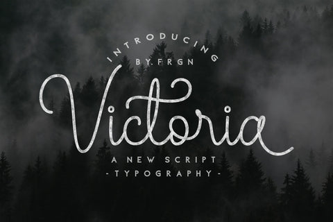 Victoria Script Font Fargun Studio 
