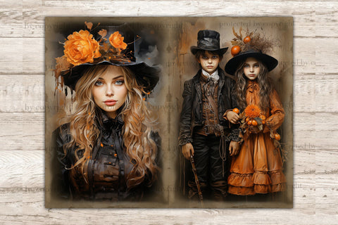 Victorian Autumn Junk Journal Pages | Fall Digital Art SVG GlamArtZhanna 