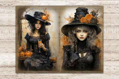 Victorian Autumn Junk Journal Pages | Fall Digital Art SVG GlamArtZhanna 