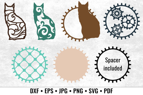 Victorian Cat cut files, SVG, DXF SVG Angel on Empire 