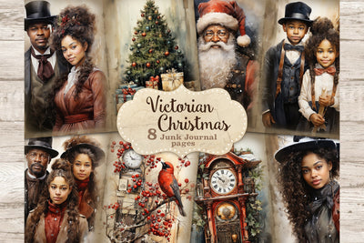 Victorian Christmas Junk Journal Kit | Diary Pages SVG GlamArtZhanna 