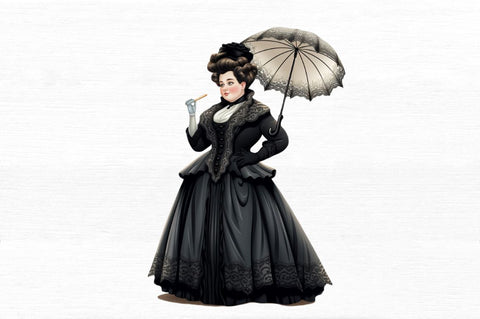 Victorian Chubby Lady Clipart Sublimation Regulrcrative 