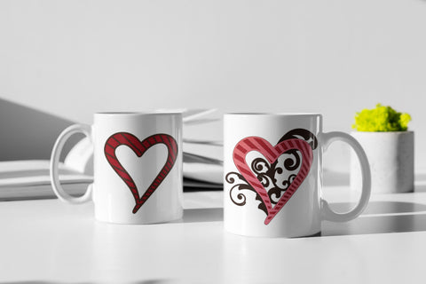 Victorian Heart layered art laser cut files SVG Angel on Empire 