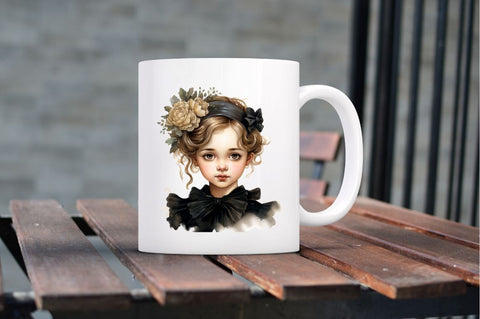 Victorian Little Girl Clipart Sublimation Regulrcrative 