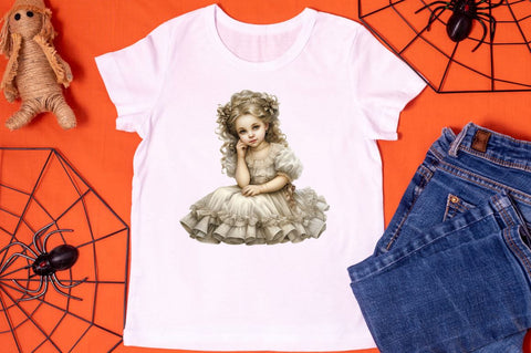 Victorian Little Girl Clipart Sublimation Regulrcrative 