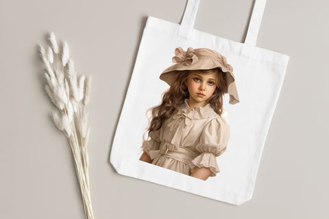 Victorian Little Girl Clipart Sublimation Regulrcrative 