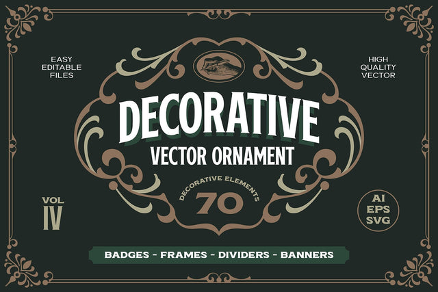 Victorian Ornament Vectors Vol. IV SVG Arterfak Project 