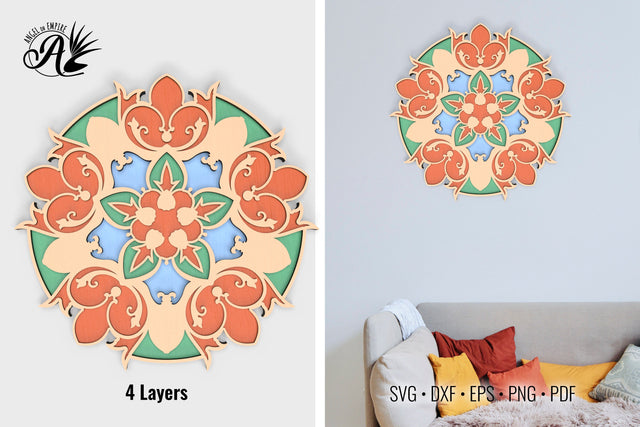 Victorian Tulip Mandala SVG laser cut files SVG Angel on Empire 